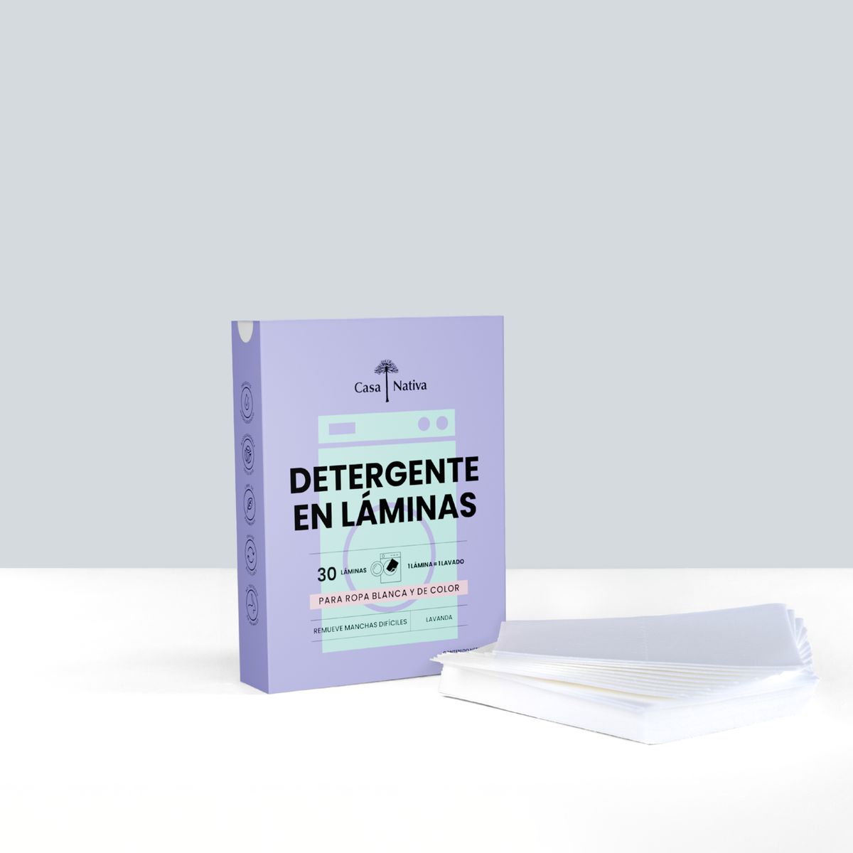 CASA NATIVA - Detergente en Láminas Lavanda