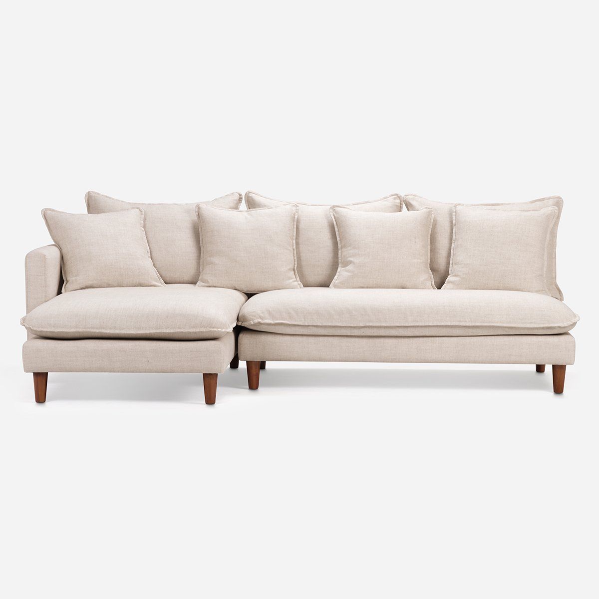 ROSEN - Sofá Seccional Rosen Dunster Izquierdo Tela Blanco