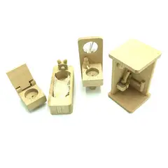 GENERICO - Juguete Mini Mueble Madera Montessori Baño