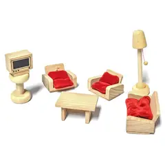 GENERICO - Juguete Mini Mueble Madera Montessori Living