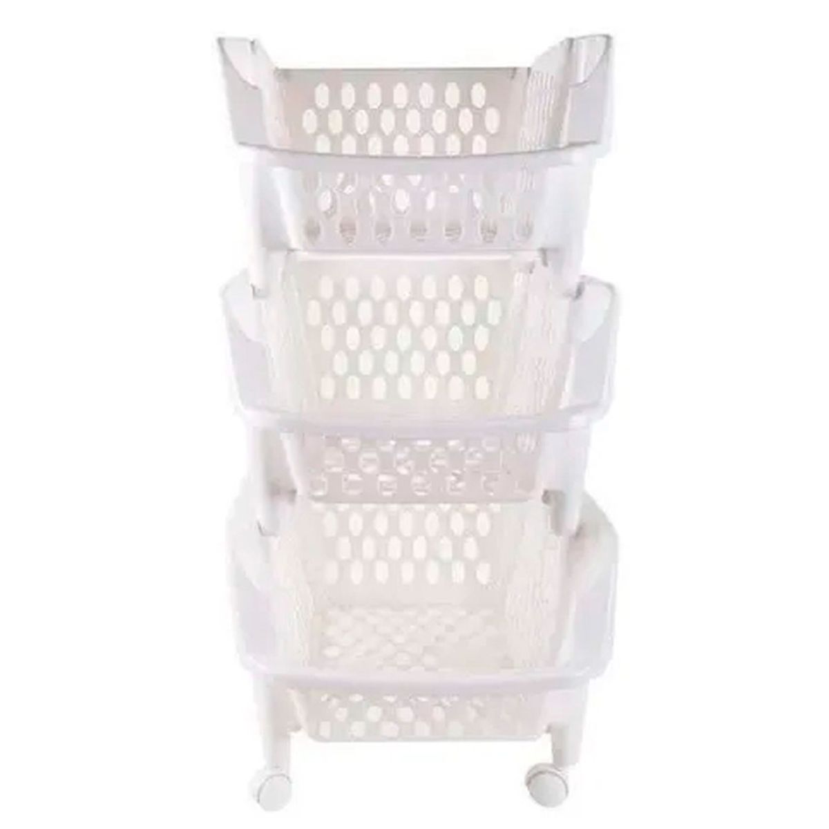 REYPLAST - Carro verdulero 73x36,3x42 cm polipropileno 3 canastos con Rueda