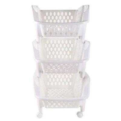 Imagen 2 del producto Carro verdulero 73x36,3x42 cm polipropileno 3 canastos con Rueda