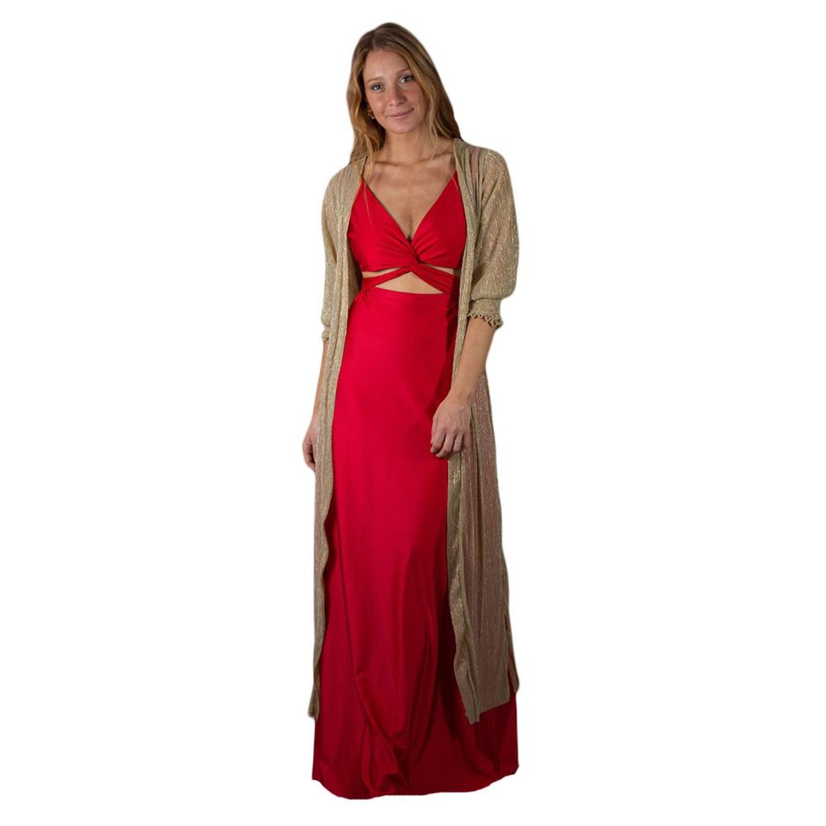 MARIA PASKARO - Tapado Kimono Santini Dorado Transparente Maria Paskaro - Dorado