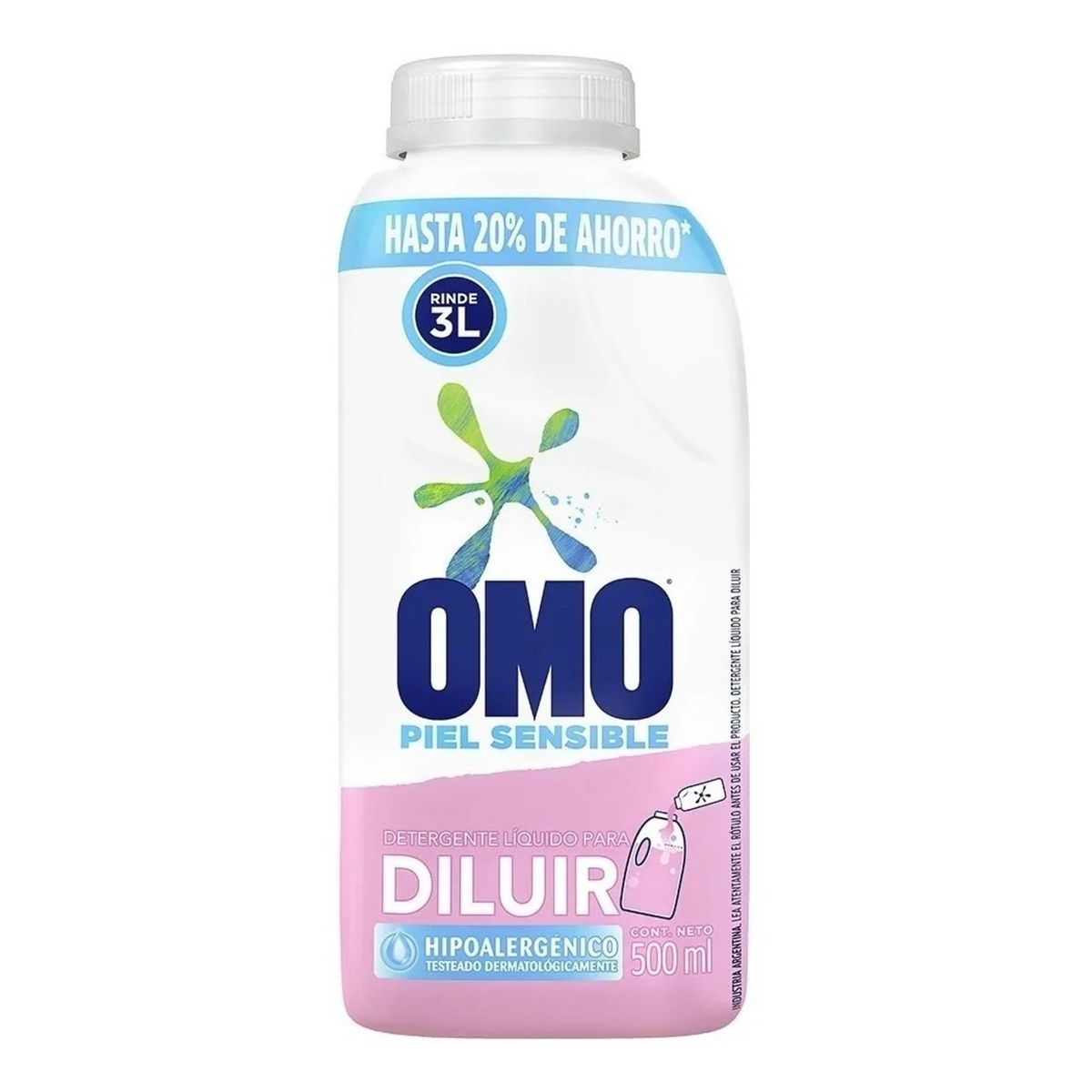 OMO - Detergente Liquido Piel Sensible Para Diluir Omo 500 Ml OMO