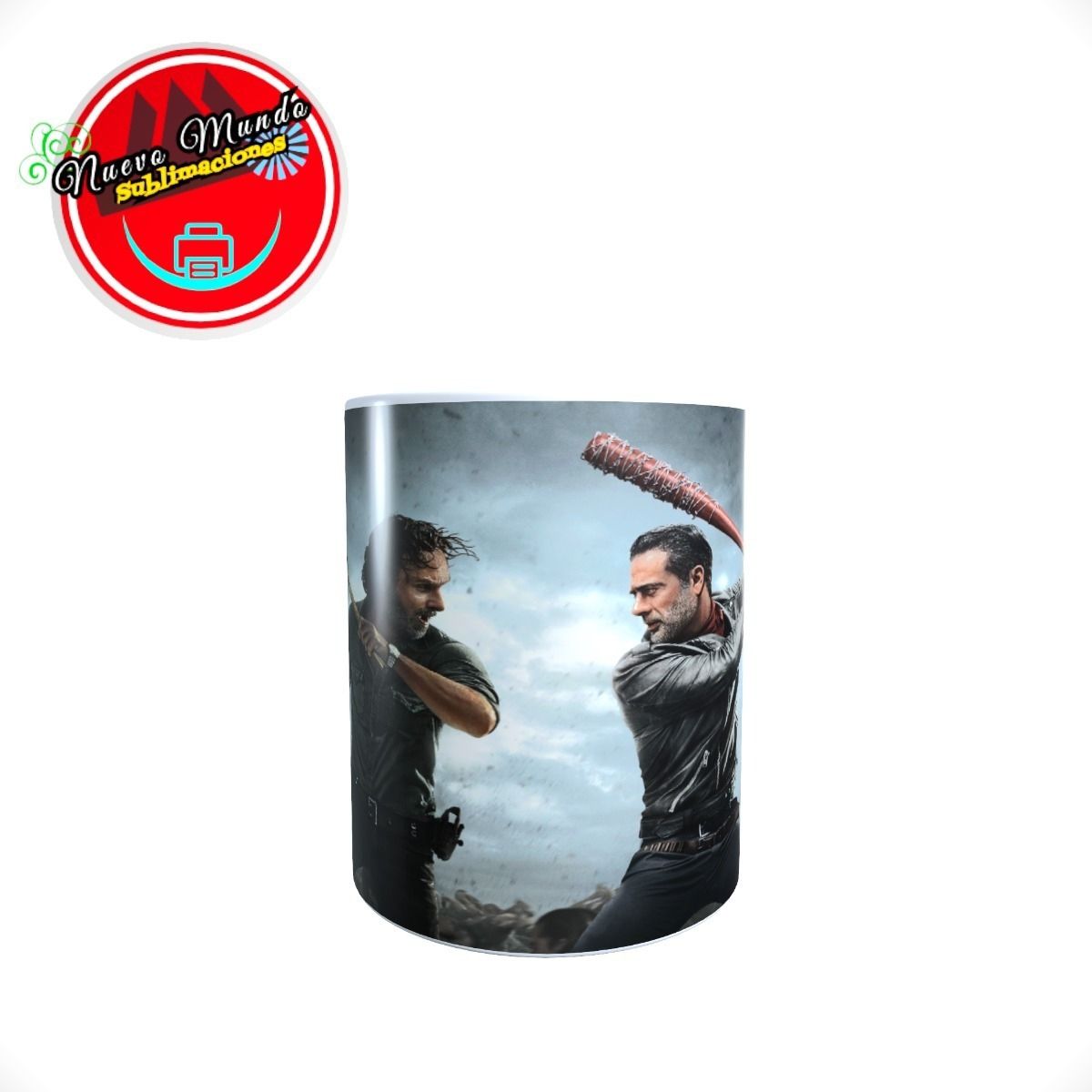 GENERICO - Taza Blanca De The Walking Dead - Rick Y Negan