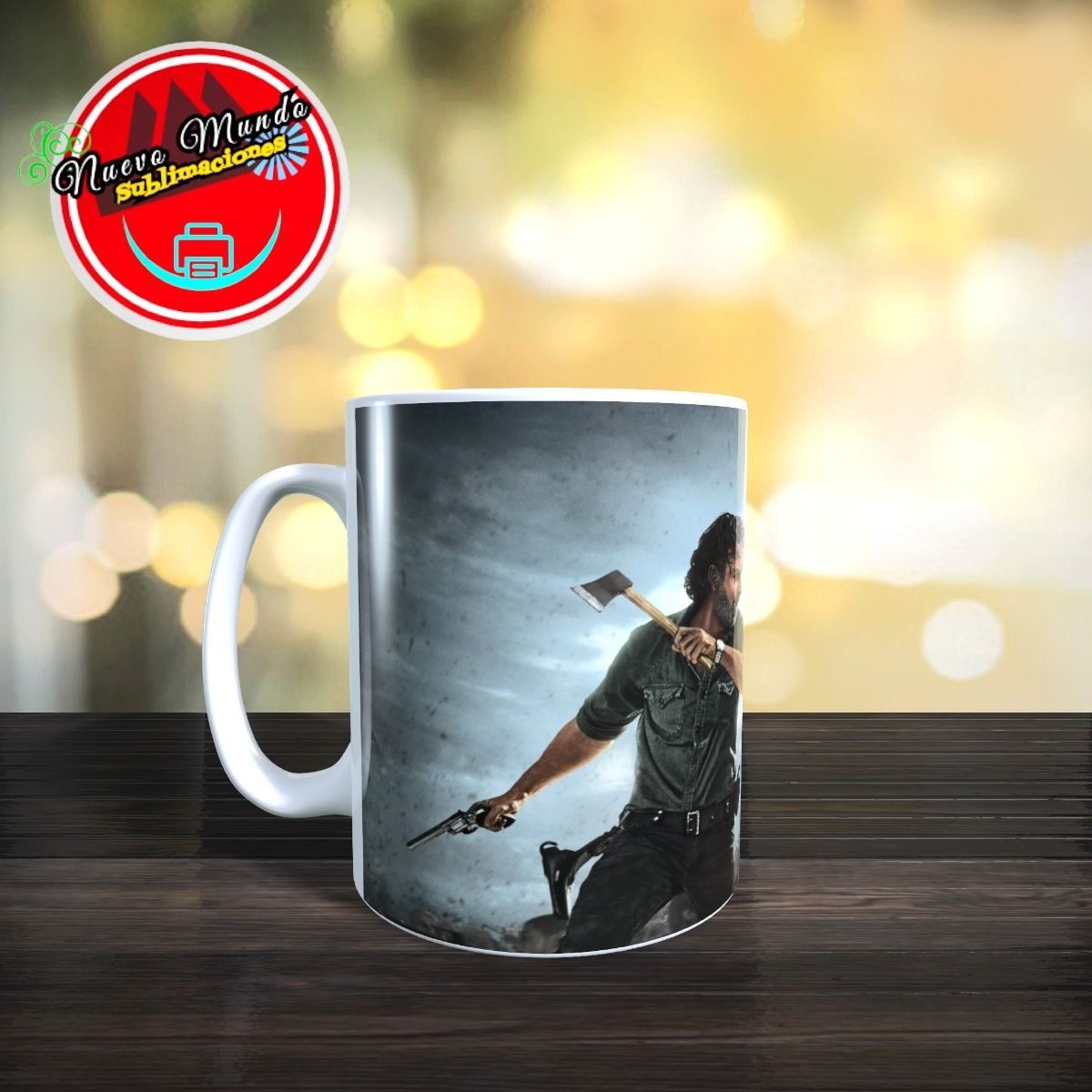 GENERICO - Taza Blanca De The Walking Dead - Rick Y Negan