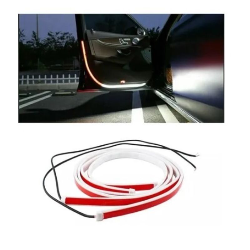 GENERICO - Par Tira Led Blanco/rojo 1.2 Metros Puerta Auto / 223265