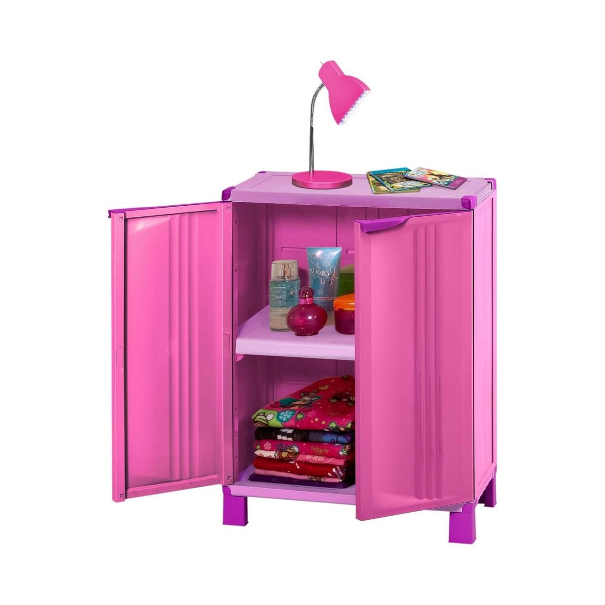 RIMAX - Gabinete Multiuso Plastico Rosado 66.5x39x91 Starplast Rimax