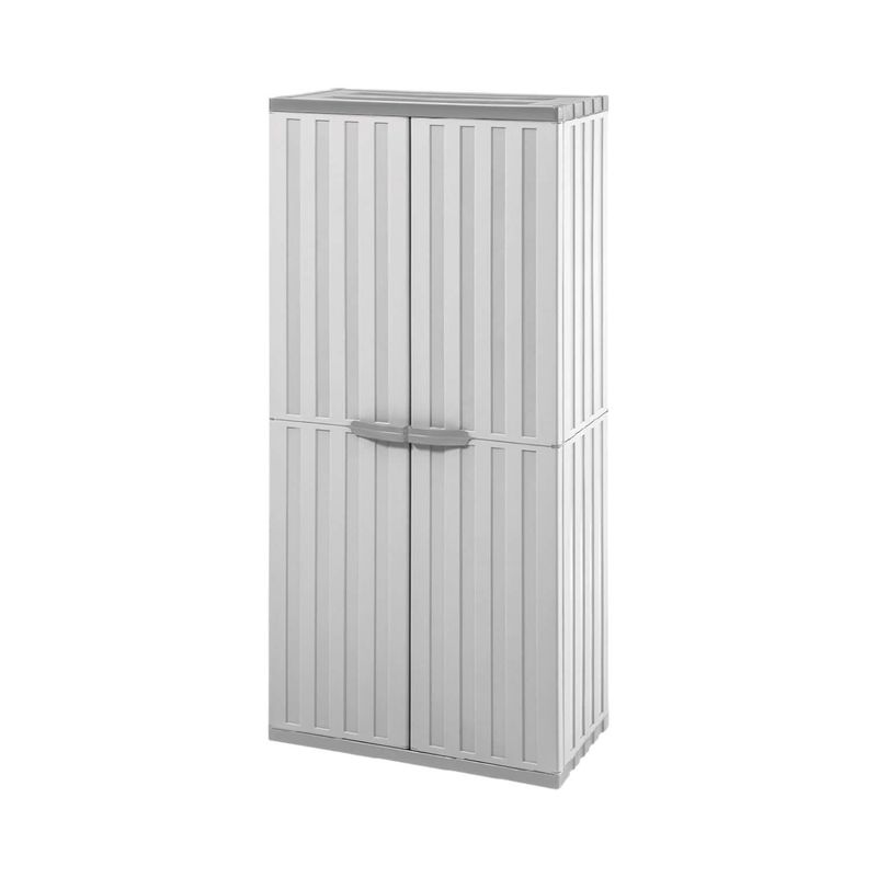 RIMAX - Armario Multiuso Plastico Gris 67.6x39x163 Starplast Rimax