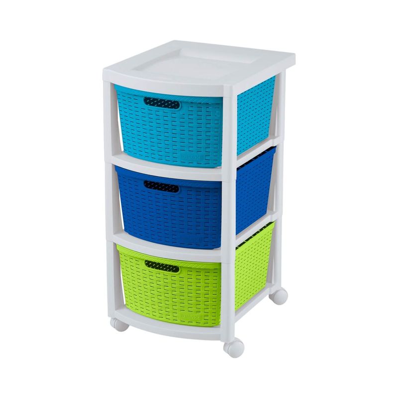 RIMAX - Cajonero Infantil Rattan 3 Gavetas 39x33x66 cms Rimax