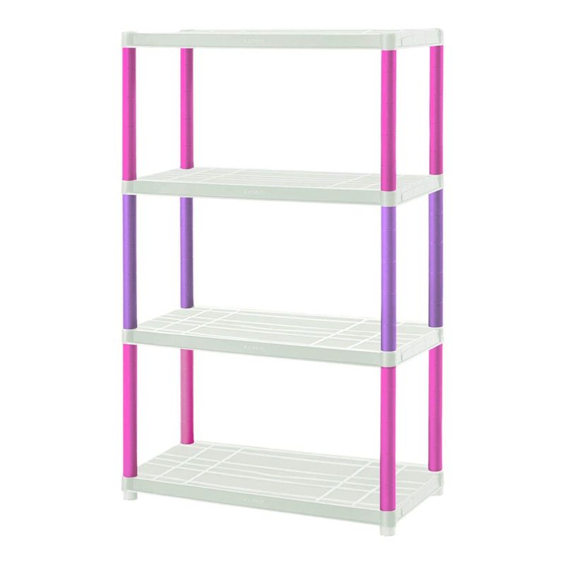 RIMAX - Estante Repisa Rack plastico 4 Niveles 61x30x129cm Rimax