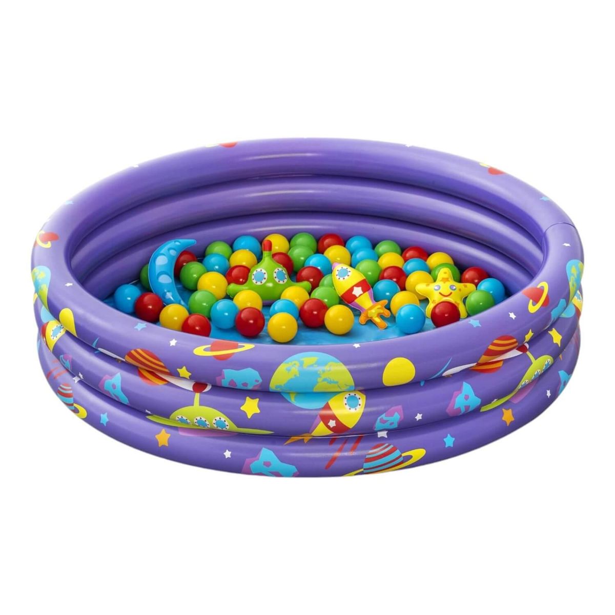 BESTWAY - Piscina con Pelotas 3 Anillos Intergalactic 102X25 Cms Bestway