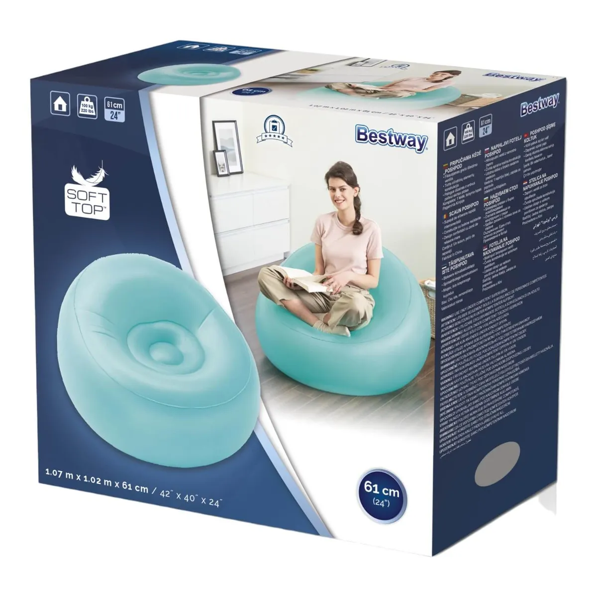 BESTWAY - Sillón Inflable Poshpod 1.07MX1.02MX61Cm Bestway