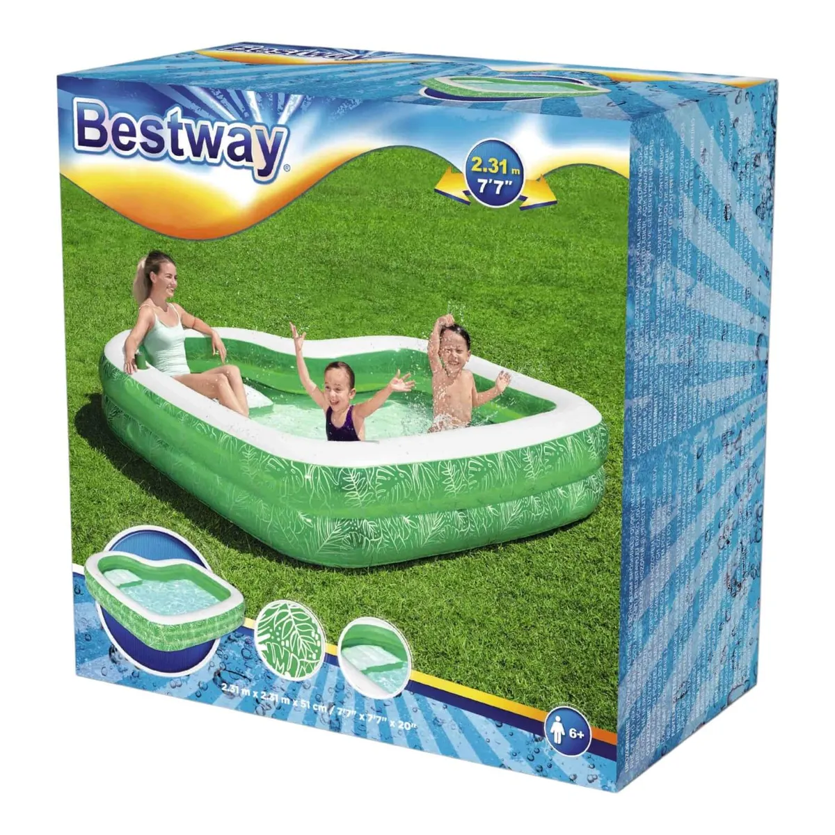 BESTWAY - Piscina Inflable Tropical 2.31MX2.31MX51Cm Bestway