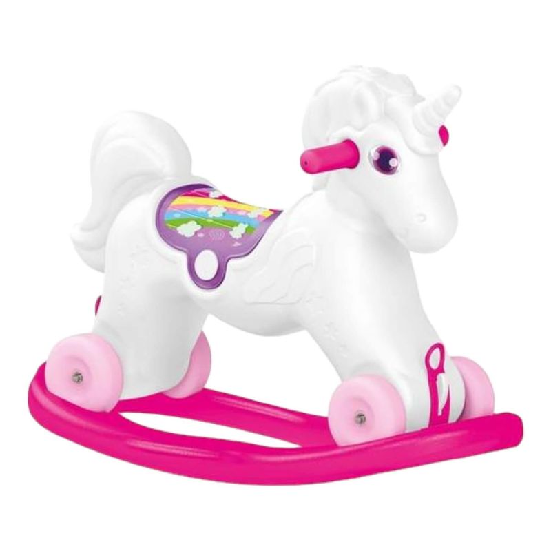 DOLU - Unicornio Mecedor Con Ruedas 70x30x52 Cms Dolu