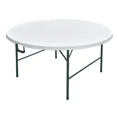 NORTHWEST - Mesa Plegable Redonda 180x74 Cms Blanca