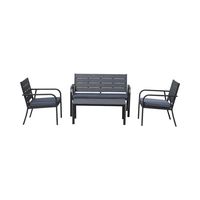 Juego Set Terraza Milano 4 Piezas Con Cojin