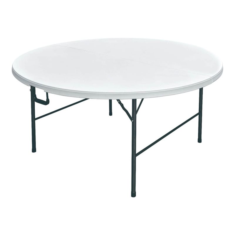 NORTHWEST - Mesa Plegable Redonda 160x74 Blanca Northwest