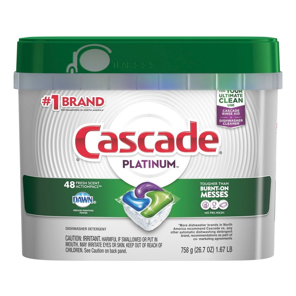 CASCADE - Lavavajilla Platinum Pods Cascade 48 Un CASCADE