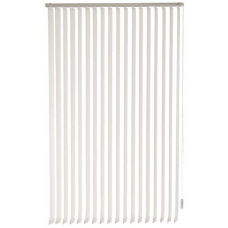 BERTEX - Cortina Vertical Rustic 160cm ancho x230cm alto Persiana Blanca