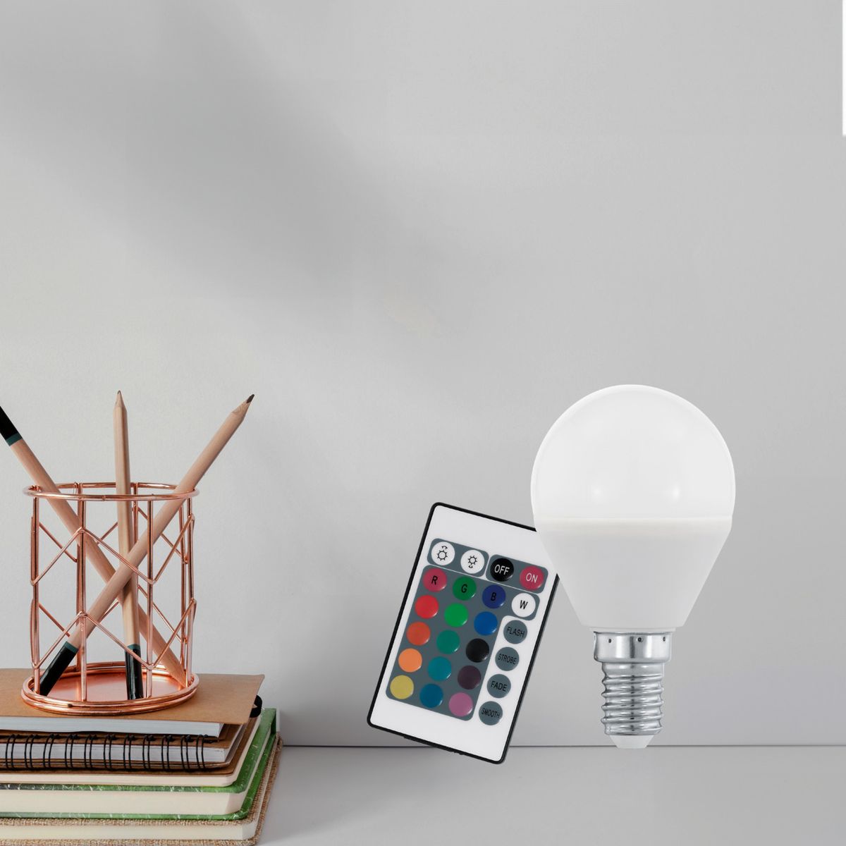 EGLO - Ampolleta LMLed Acrilico E14 4W Rgb+WW Opal 300lm CCTRL Cod10682