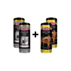 WEIMAN - Kit De 4 Toallitas Para Cuidar El Acero Y La Madera