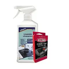 LITHOFIN - Limpiador Vitroceramica 500 Ml + 3 Esponjas Weiman