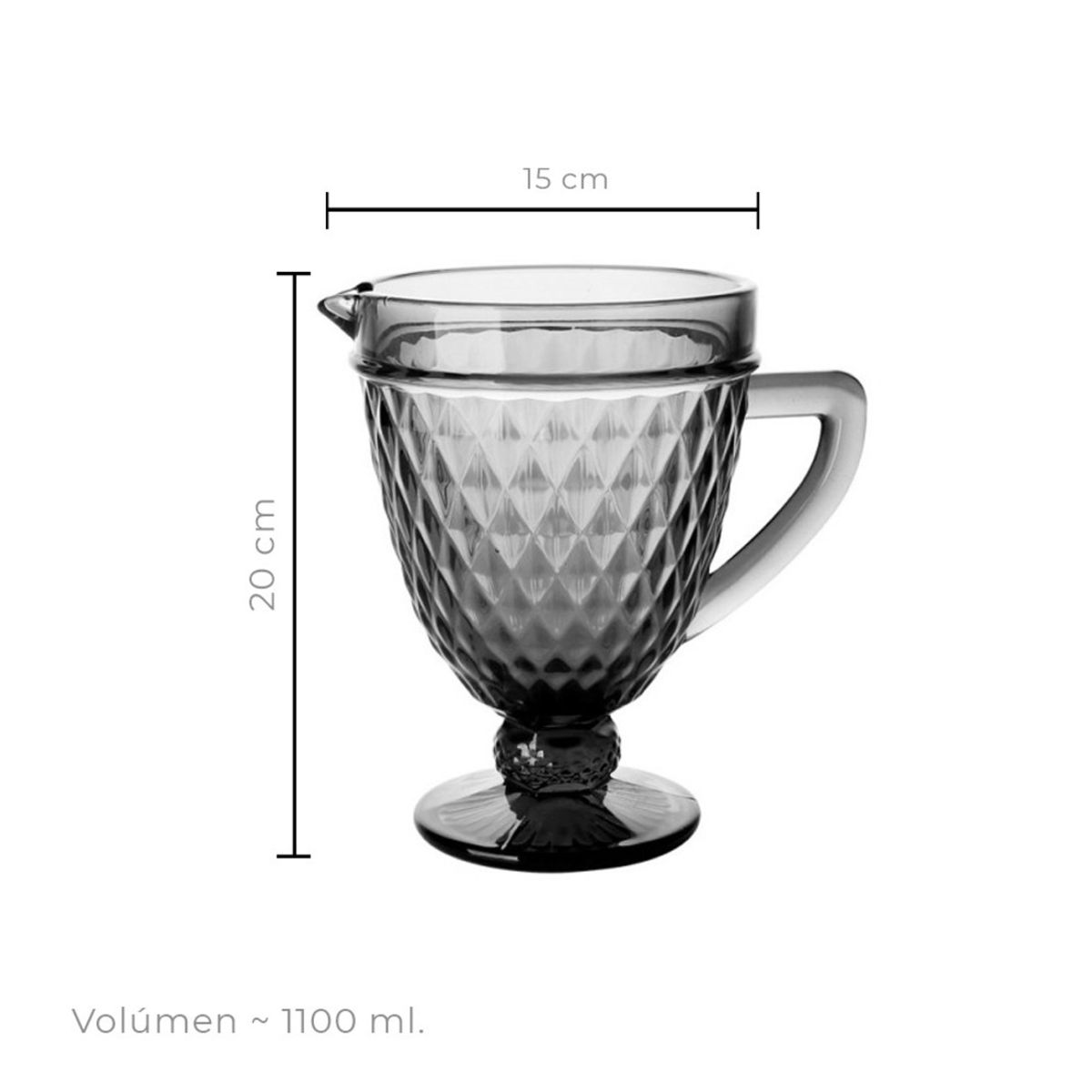 IMAHE - JARRO GRIS 1100ML SMOOKY IMAHE