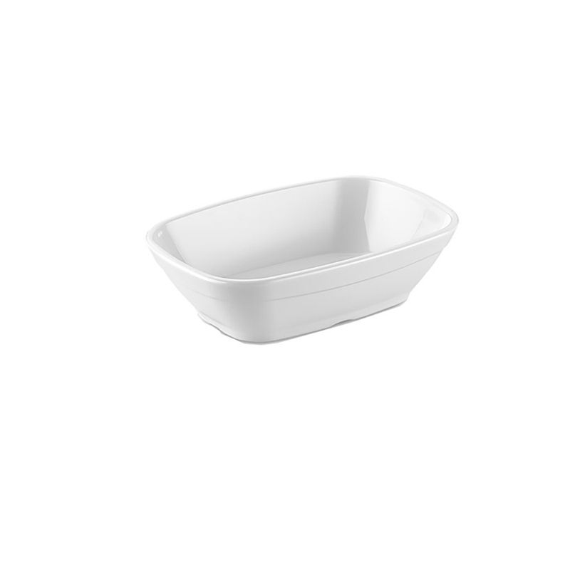 IMAHE - PLATO RECTANGULAR POLICARBONATO BLANCO 17 X 3.5 cm IMAHE