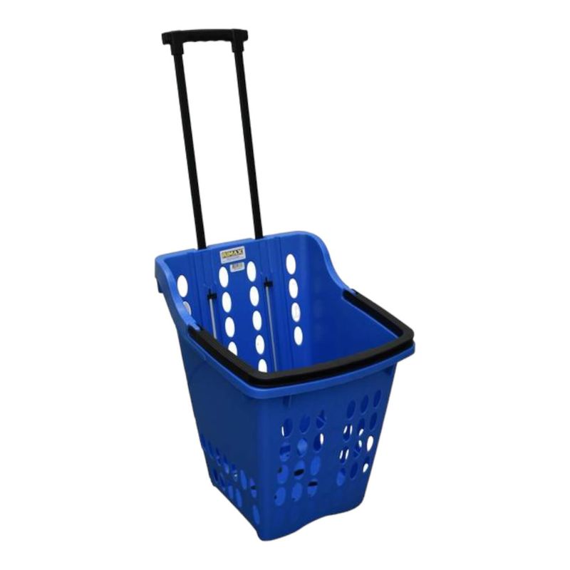 RIMAX - Carrito De Compras Azul 42x36.6x55.5 cms Rimax