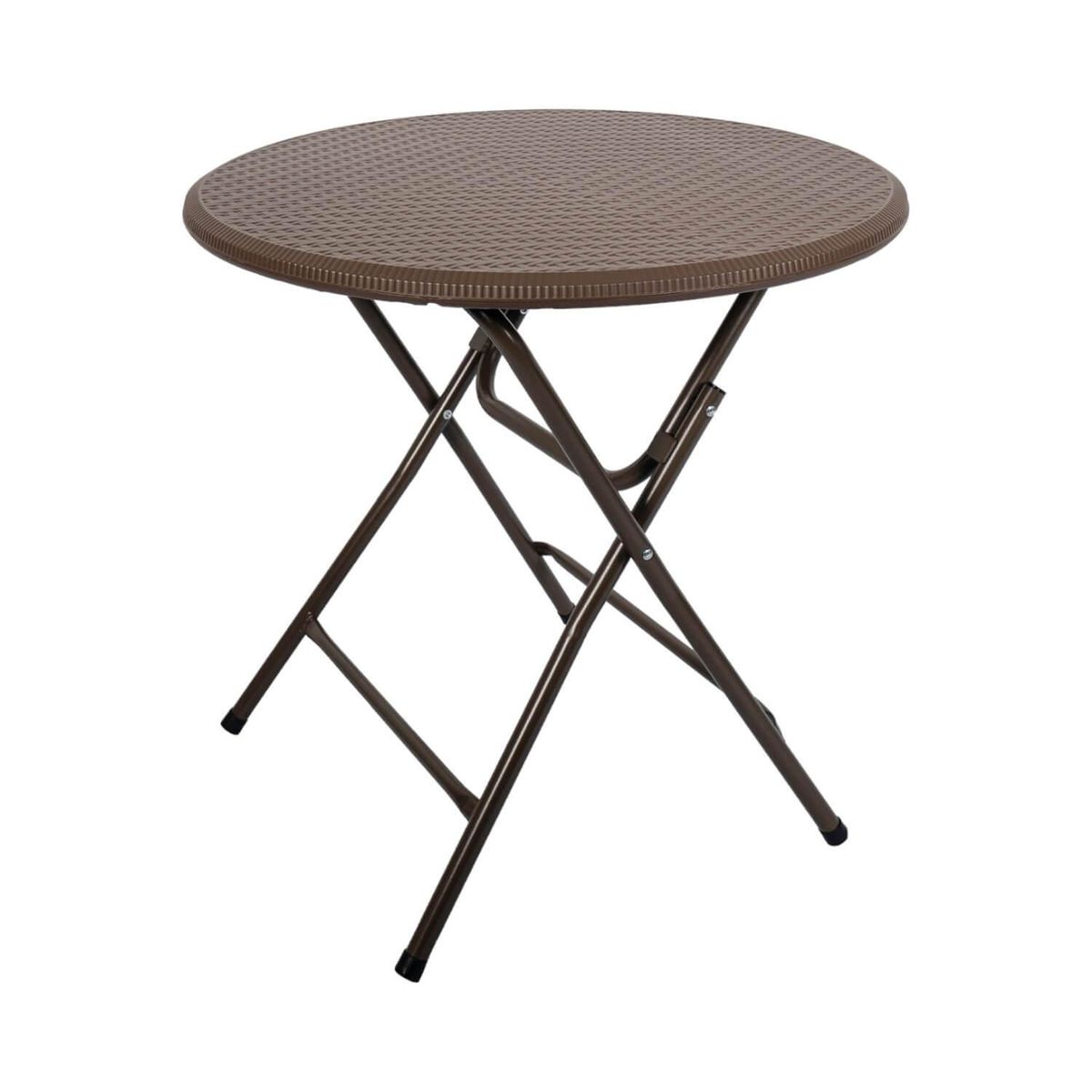 NORTHWEST - Mesa Plegable Redonda 80x74 Cms Rattan Café Northwest