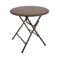 Mesa Plegable Redonda 80x74 Cms Rattan Café