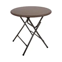 NORTHWEST - Mesa Plegable Redonda 80x74 Cms Rattan Café