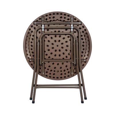 Imagen 2 del producto Mesa Plegable Redonda 80x74 Cms Rattan Café