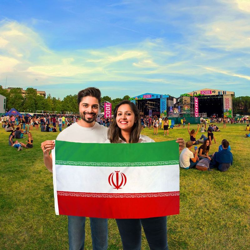 GENERICO - Bandera de Irán  de 150cm x 90cm