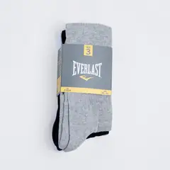 EVERLAST - Tripack Calcetines Crew Negro-Blanco-Gris