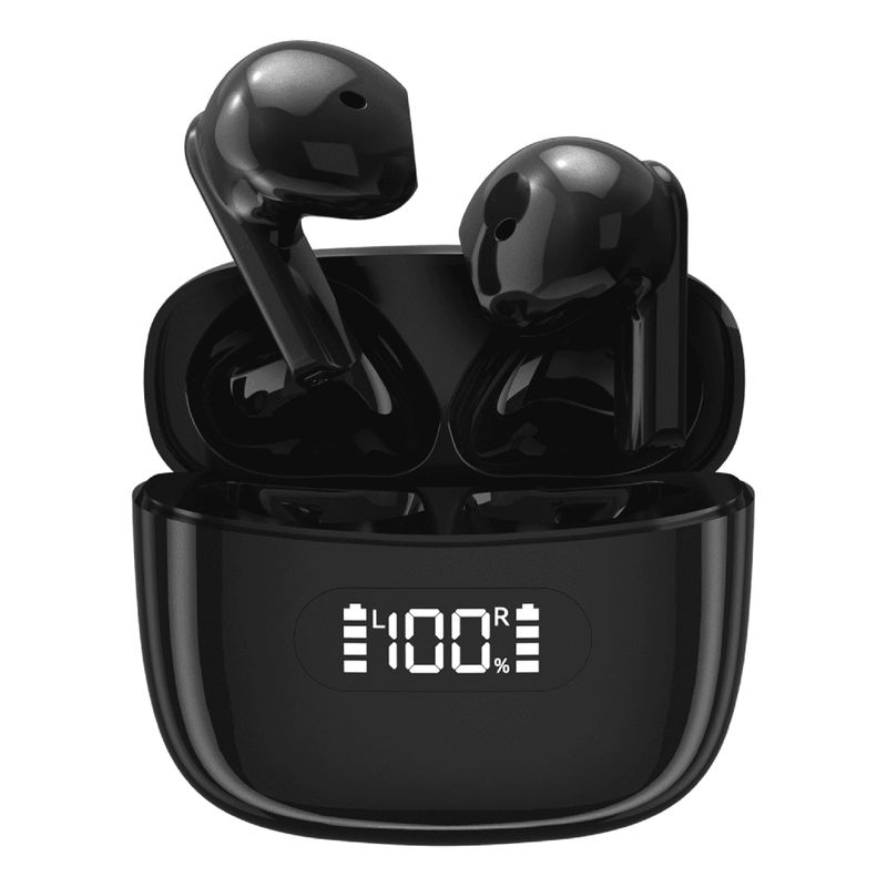 IHK TECHLINE - Audífonos Bluetooth HIFI con pantalla LED - Negro