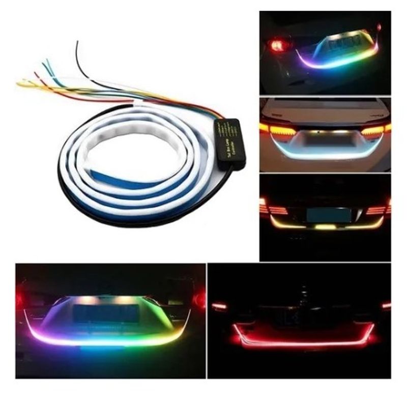 GENERICO - Cinta Tira Led Rgb 1.2 Metros Para Maleta De Auto Vehículos / 223267