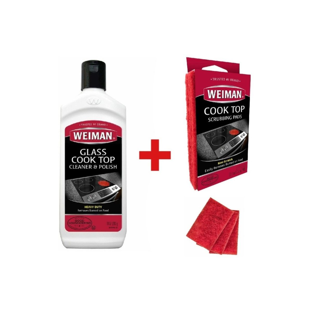 WEIMAN - Kit Esponjas + Crema Para Limpiar Vitroceramica Weiman WEIMAN