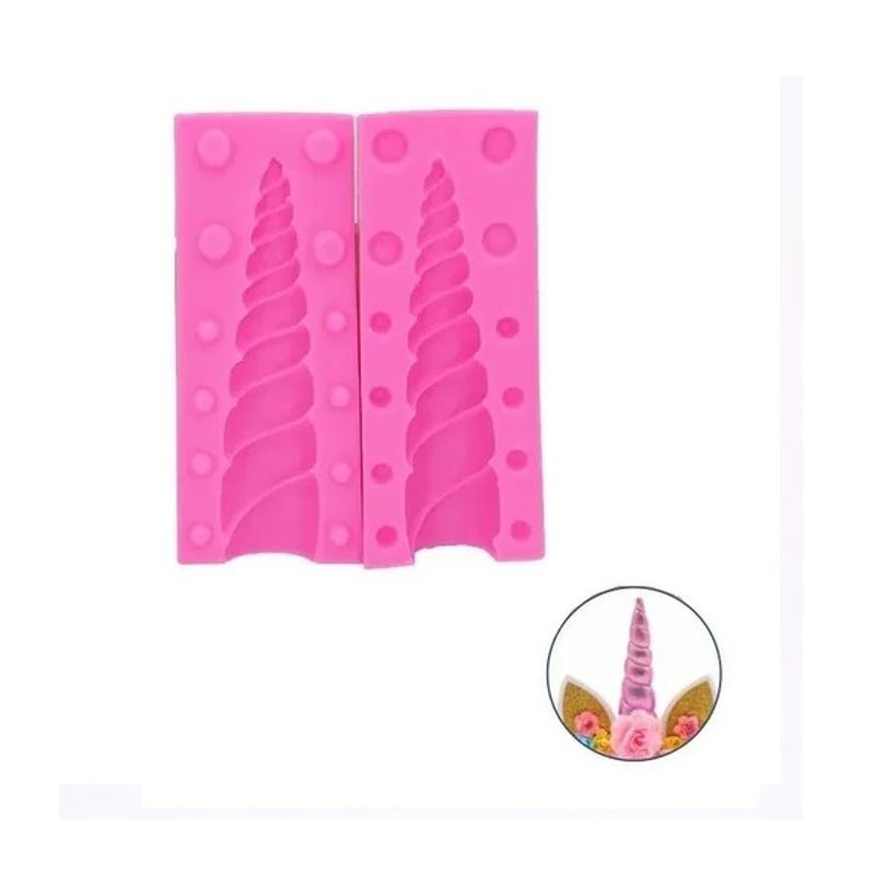 GENERICO - Moldes Silicona Molde De Fondant Molde Unicornio Cacho