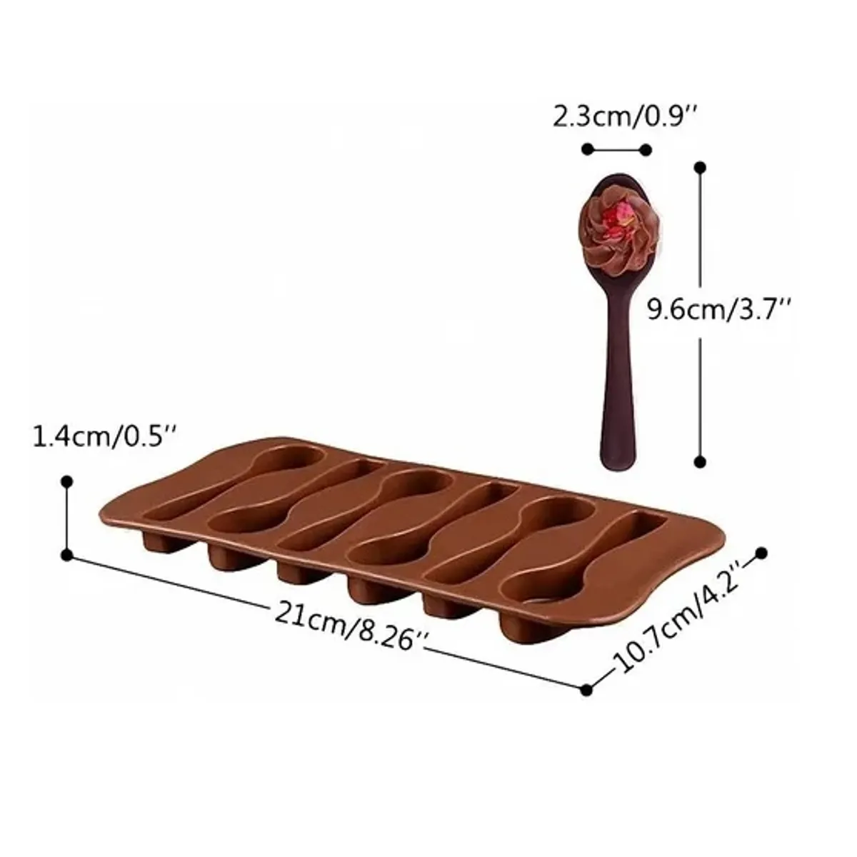PASTELERIUS - Pack X4 Molde Chocolate Moldes Silicona Chocolate Cucharas