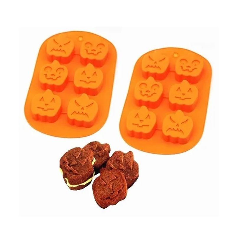 Pasteleria - X2 Moldes Halloween Moldes Silicona Halloween Molde Calabaza