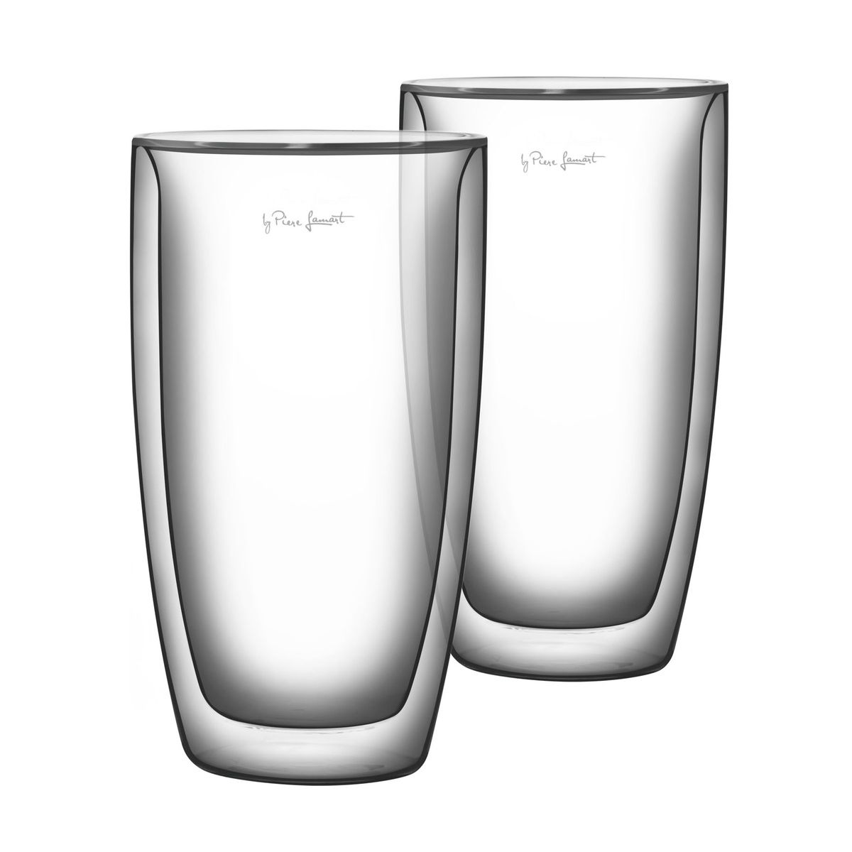 LAMART - Set 2 Vasos Doble Vidrio 380 ml