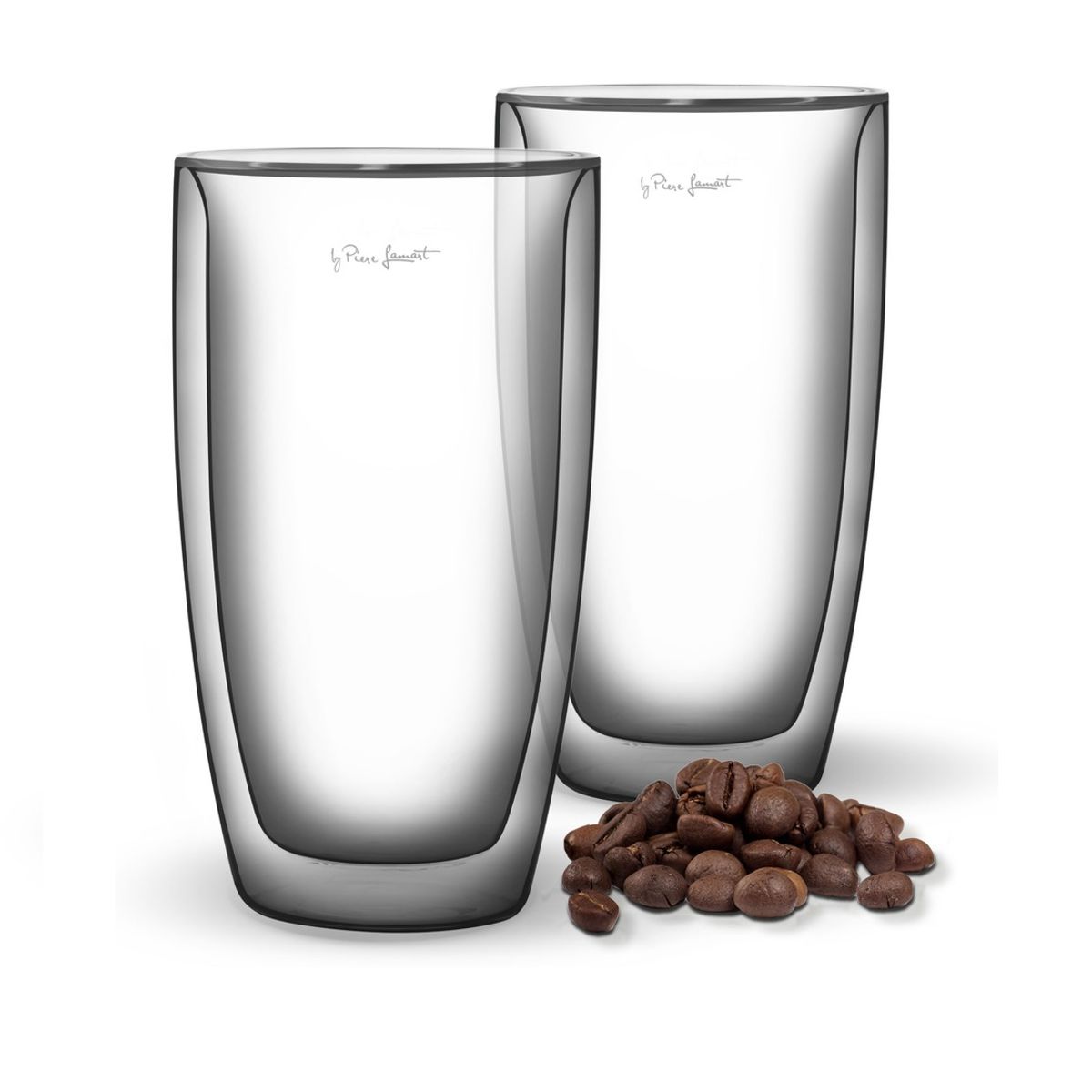 LAMART - Set 2 Vasos Doble Vidrio 380 ml