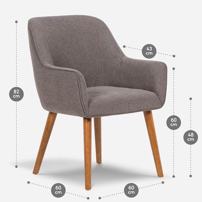 Imagen 2 del producto Poltrona Matilda Tela Marrón