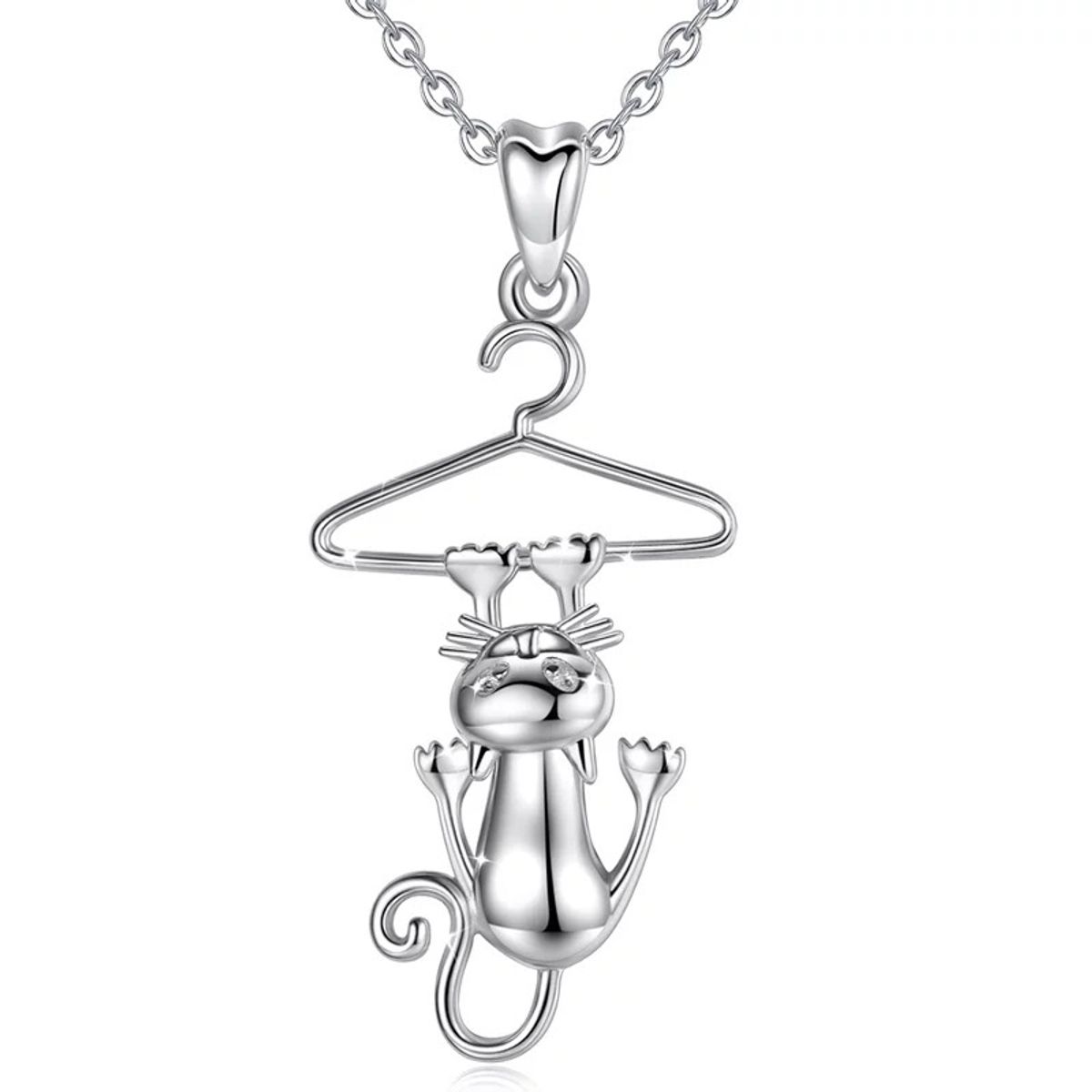 GENERICO - Collar plata 925 gato joya mujer regalo