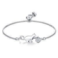 Pulsera gato mascota plata 925 mujer regalo