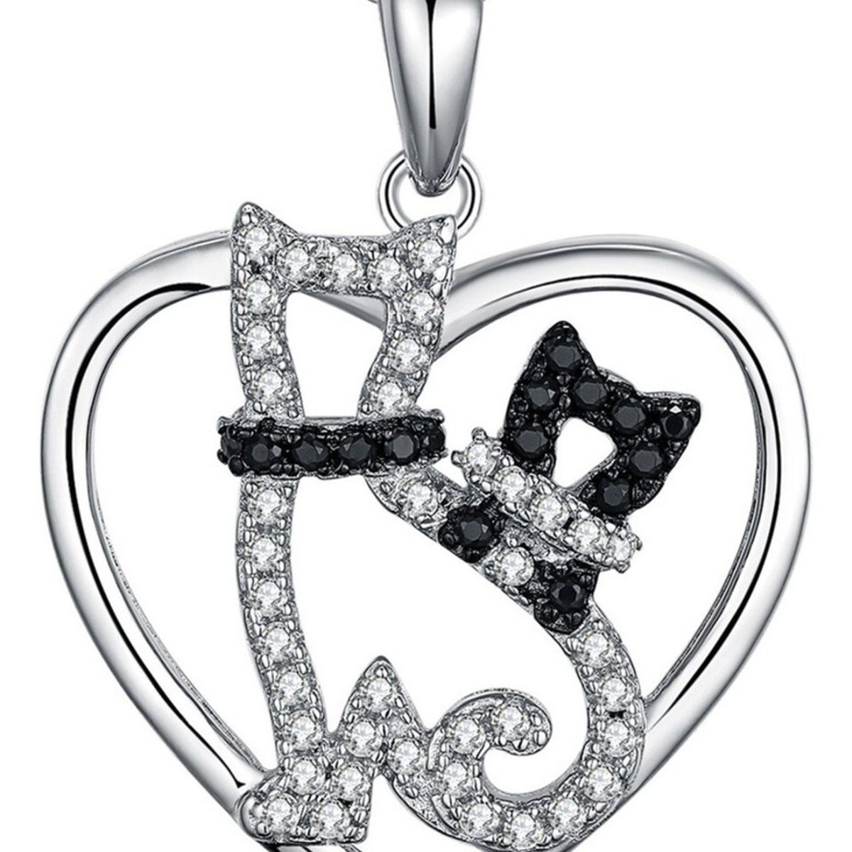 GENERICO - Collar plata 925 gatos mujer regalo gatito