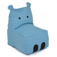 B HOME - Sillon Puff Hippo Niño Celeste