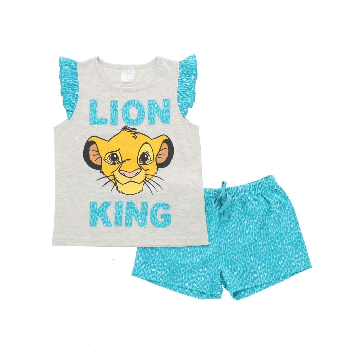 DISNEY - Pijama Niña Rey León Print Gris Disney